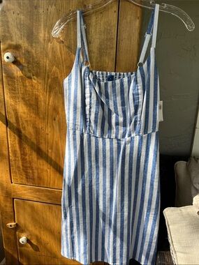 Old Navy NWT small Blue and White Vertical Stripe Sundress